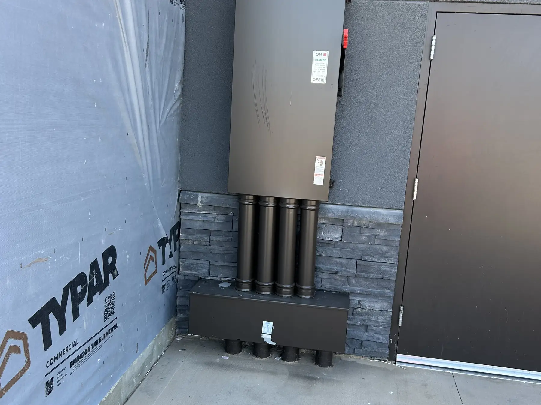 A panel installed in a finished interior